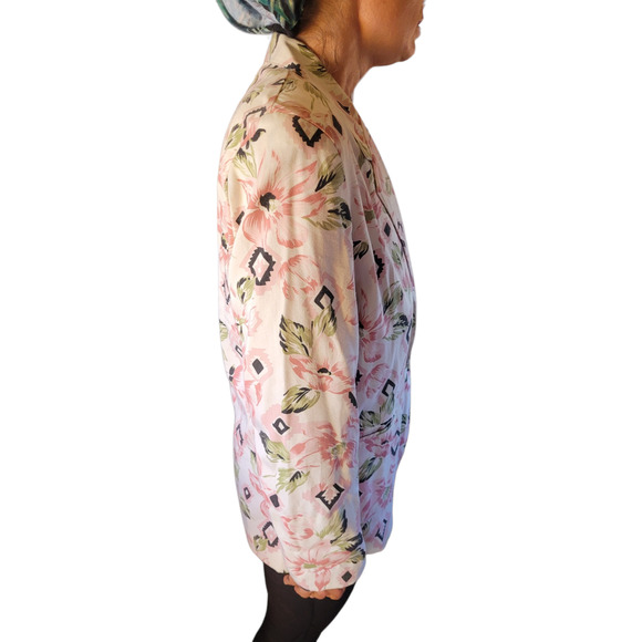 Vintage Floral Blazer - Pink and Black - Picture 8 of 9